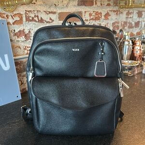 Tumi leather backpack